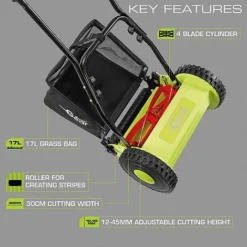 Garden Gear Manual Push Lawn Mower 13 Garden Gear Manual Push Lawn Mower -FloraNest Store D8460 Push Roller Lawn Mower ANN