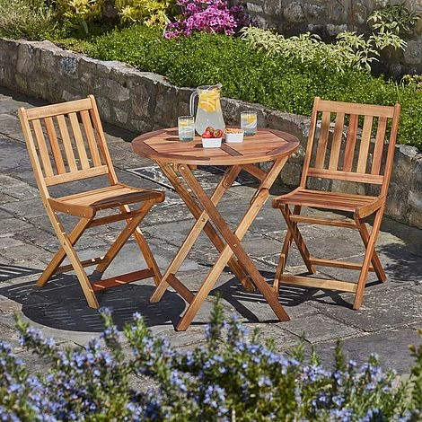 Garden Gear Acacia Hardwood Bistro Set 2 Garden Gear Acacia Hardwood Bistro Set - Image 2